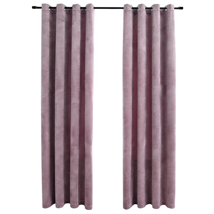 Samt-Verdunkelungsvorhänge Altrosa, 140x175cm, 2er-Set - bis zu 36,8% Rabatt