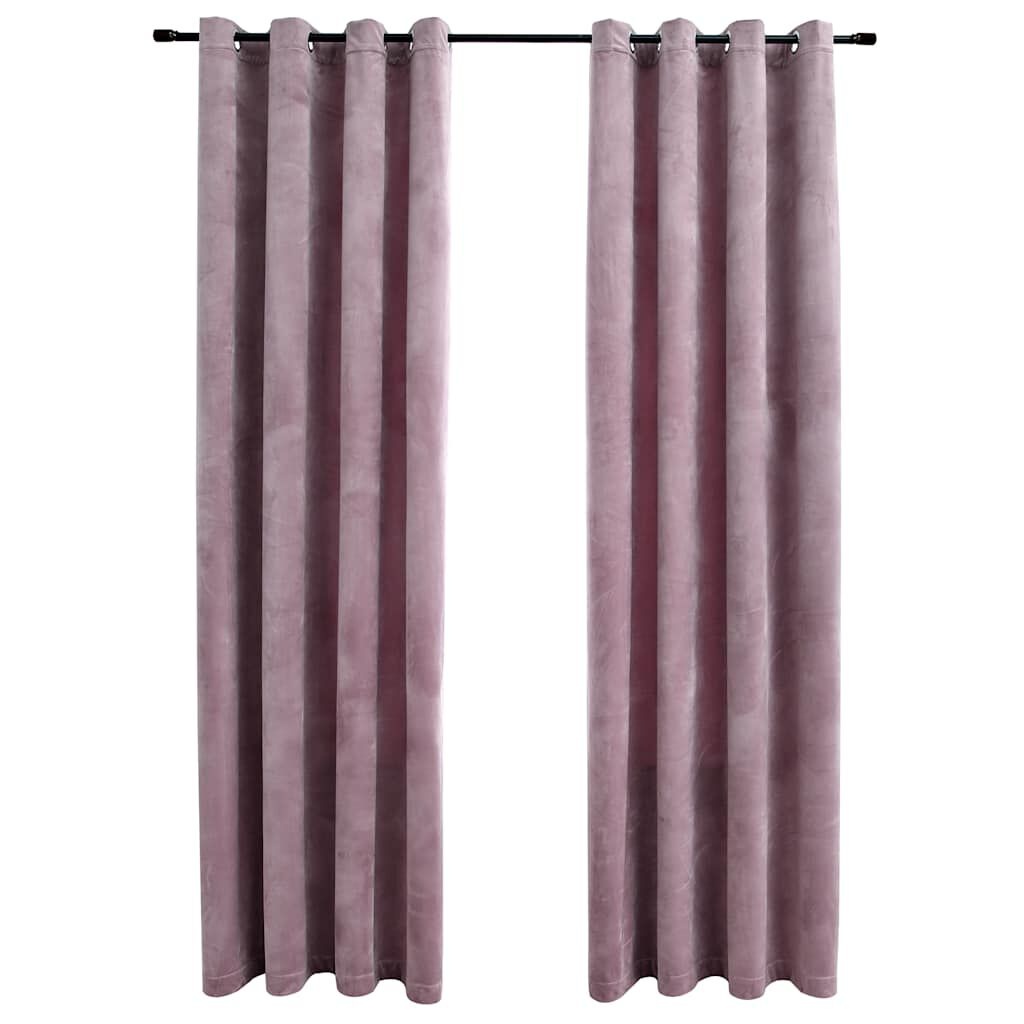 Samt-Verdunkelungsvorhänge Altrosa, 140x175cm, 2er-Set - bis zu 36,8% Rabatt