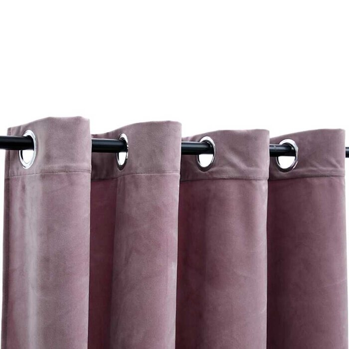 Samt-Verdunkelungsvorhänge Altrosa, 140x175cm, 2er-Set - bis zu 36,8% Rabatt
