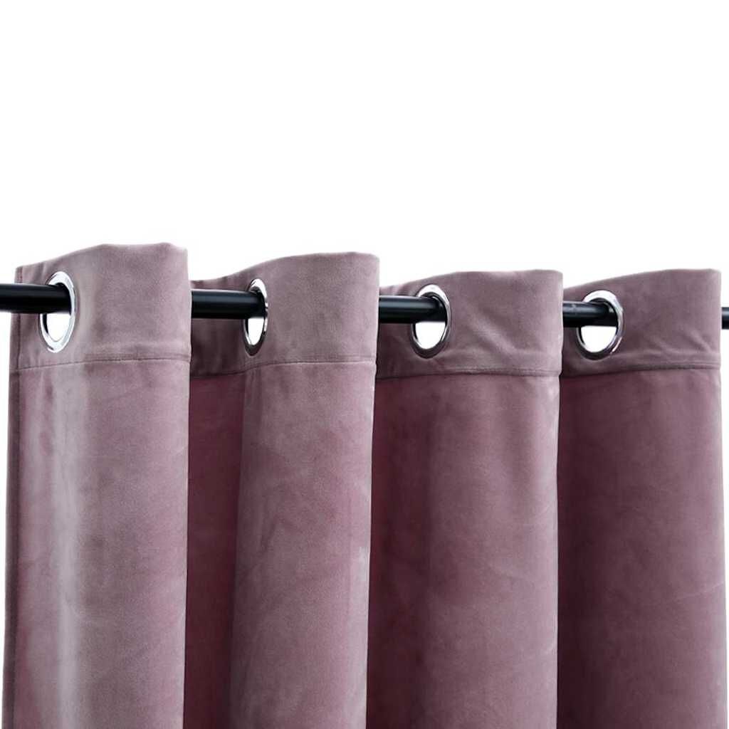 Samt-Verdunkelungsvorhänge Altrosa, 140x175cm, 2er-Set - bis zu 36,8% Rabatt