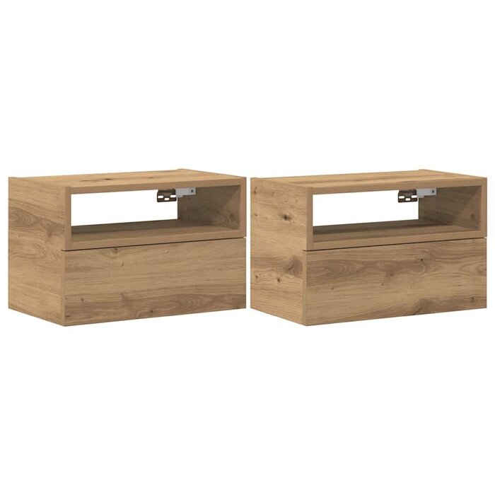 2er-Set Wand-Nachtschrank Artisan-Eiche | Bis zu 39,3% Rabatt im Outlet