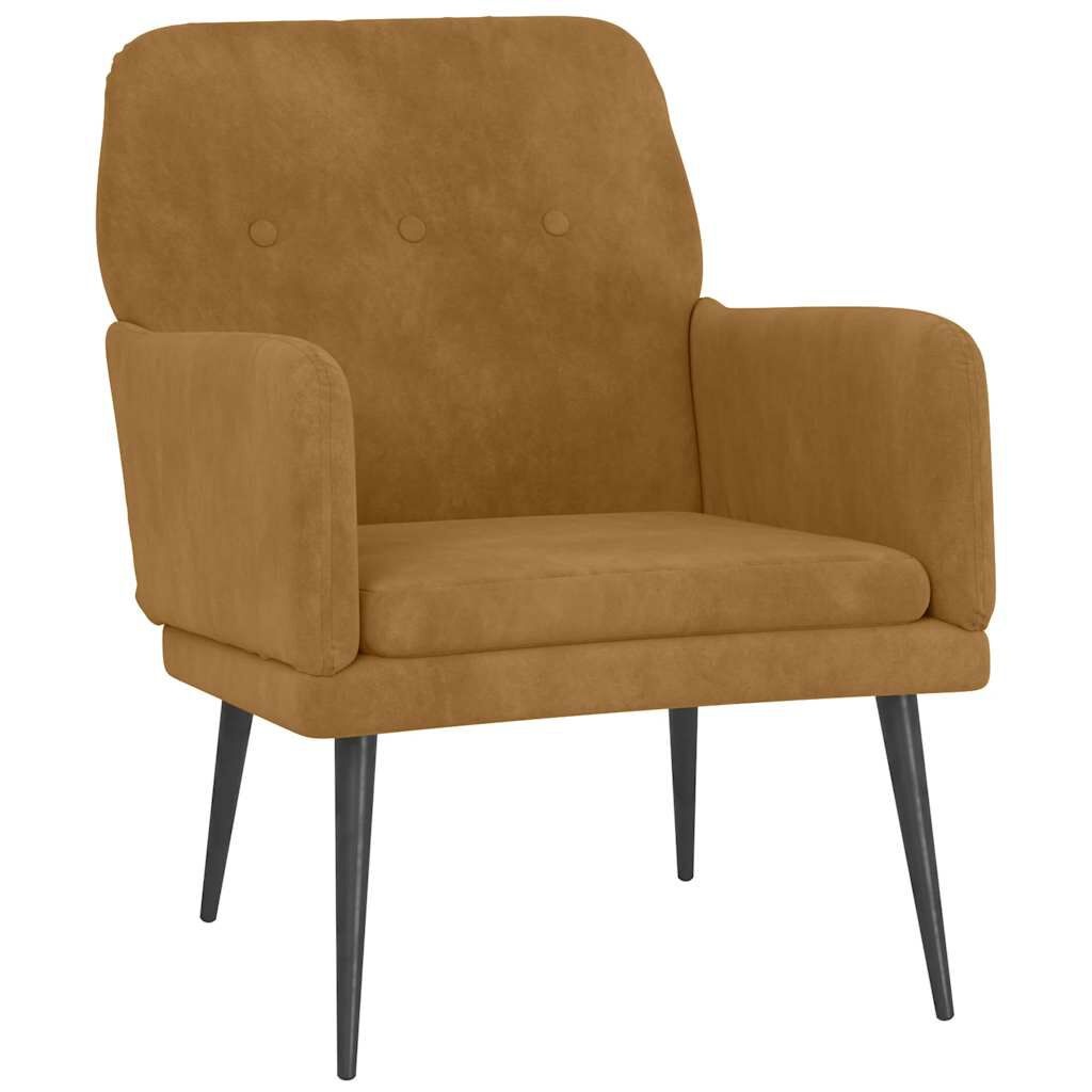 Samt Sessel in Braun - Komfort-Highlight - bis zu 40,1 % Rabatt