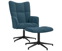 Vidaxl Luxuriöser Relax-Sessel mit Fußhocker in Blau - bis zu 46% sparen!