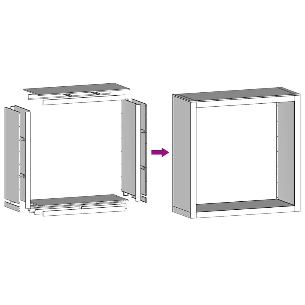 Kaminholzregal aus verzinktem Stahl 100x40x100cm - bis zu 40% sparen