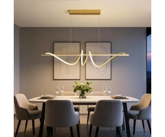 LED-Pendelleuchte in Gold, 120 cm, dimmbar - bis zu 46% Rabatt im Outlet
