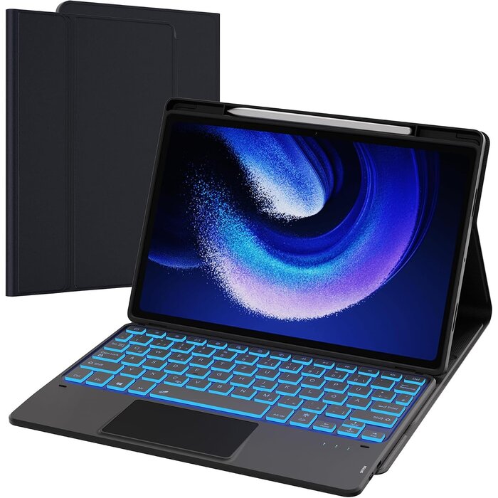 Roofei Tastaturhülle für 11 Zoll Tablet mit Touchpad & QWERTZ - bis zu 66% Rabatt