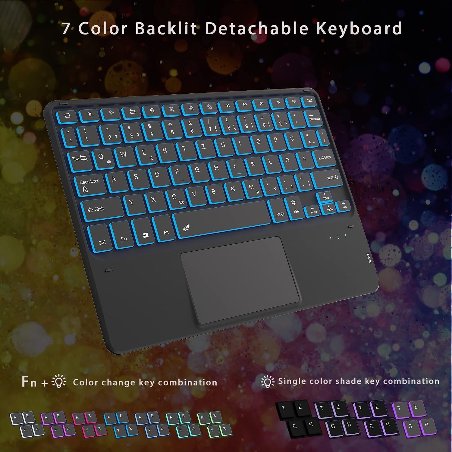 Roofei Tastaturhülle für 11 Zoll Tablet mit Touchpad & QWERTZ - bis zu 66% Rabatt
