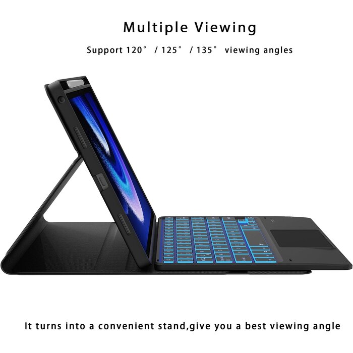 Roofei Tastaturhülle für 11 Zoll Tablet mit Touchpad & QWERTZ - bis zu 66% Rabatt