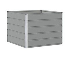 Vidaxl Design-Pflanzkübel Stahl 100x100x75 cm - hellgrau, bis zu 45% reduziert
