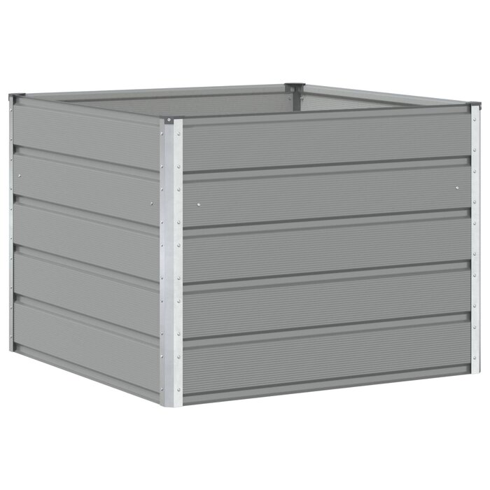 Design-Pflanzkübel Stahl 100x100x75 cm Hellgrau - bis zu 38,7 % Rabatt