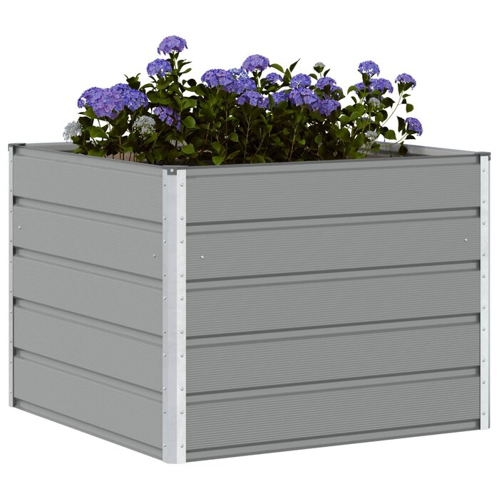 Design-Pflanzkübel Stahl 100x100x75 cm Hellgrau - bis zu 38,7 % Rabatt