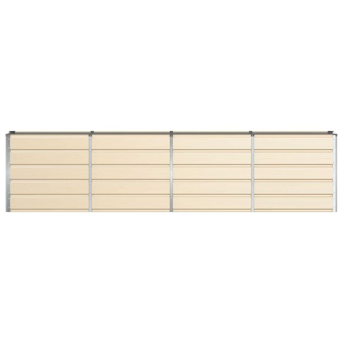 Großer Pflanzkübel Stahl Elfenbein 160x40x75 cm - bis zu 40% Rabatt