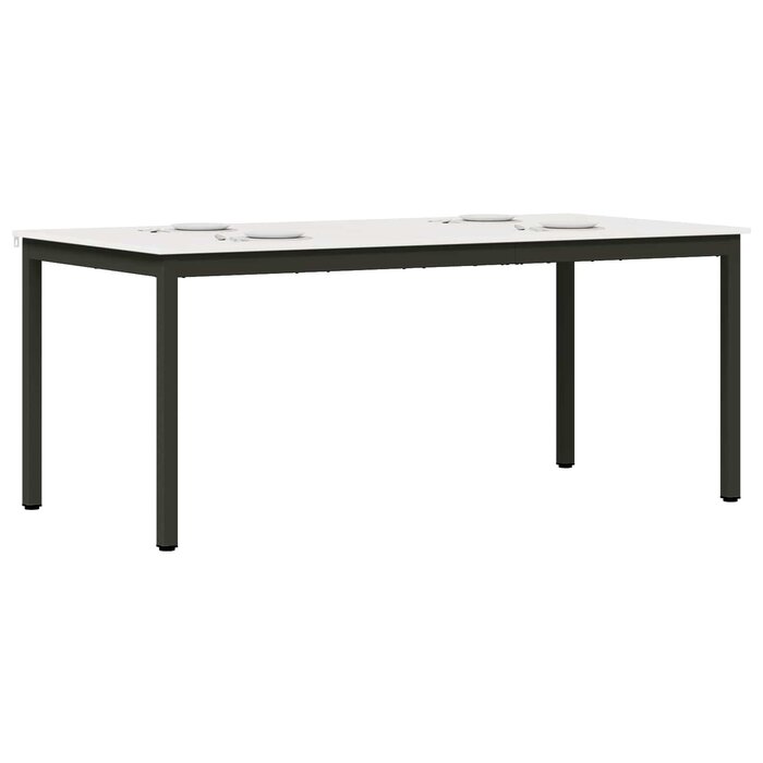 Massiver Kiefernholz-Esstisch (180x90cm) - Weiß - jetzt bis zu 40,8% sparen