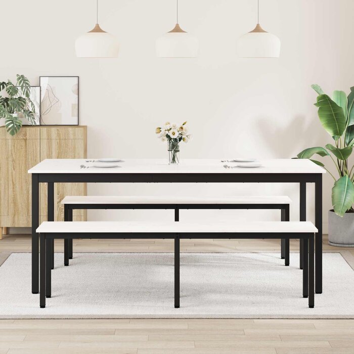 Massiver Kiefernholz-Esstisch (180x90cm) - Weiß - jetzt bis zu 40,8% sparen