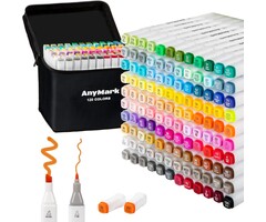Alkoholmarker Set 120 Farben - Doppelseitige Stifte - Sparen Sie bis zu 43%