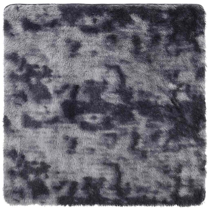Hochflor-Teppich quadratisch 160x160cm dunkelgrau - bis zu 33,3% reduziert