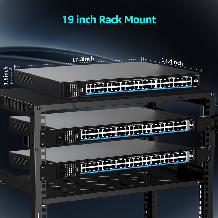 48-Port Gigabit PoE+ Switch, 400W mit 2x SFP-Uplink - bis zu 41,1% günstiger