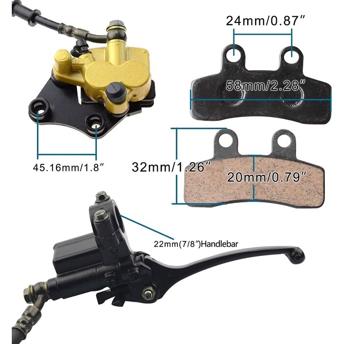 Bremszangen-Set für Dirt & Pit Bikes 50-150cc - bis zu 37,8% Rabatt