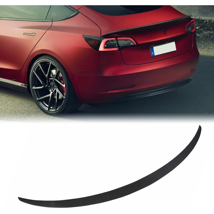 Bonryan Heckspoiler für Tesla Model 3 in Carbon-Optik - Jetzt bis zu 61% Rabatt