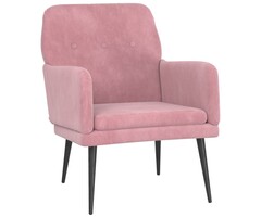 Vidaxl Samt-Sessel in Rosa - Gemütlicher Komfort - Bis zu 46% Rabatt im Outlet