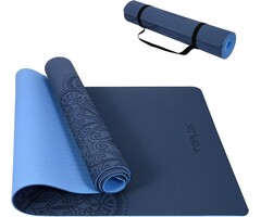 TPE Yoga- & Pilatesmatte, 183x61x0,6cm - Rutschfest & Zweifarbig - bis zu 43% Rabatt