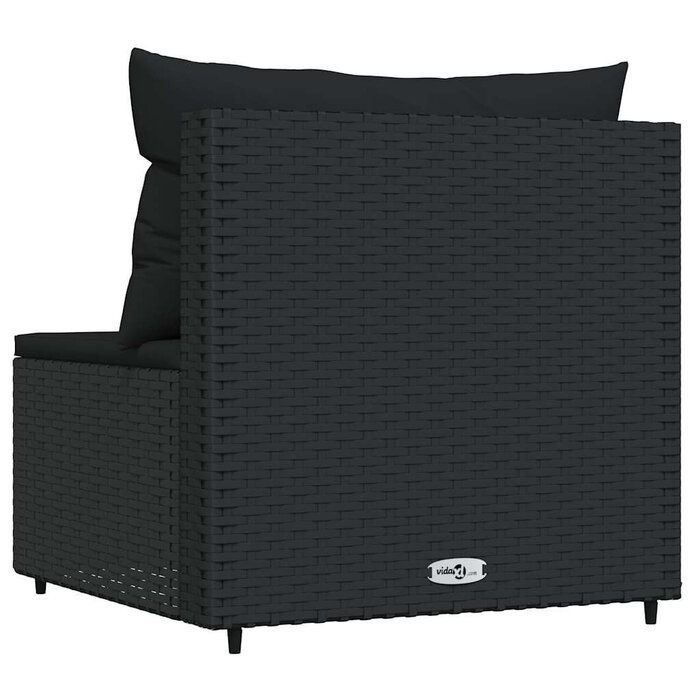 Garten-Mittelsofa Poly-Rattan Schwarz - Modular & bis zu 39,6% Rabatt