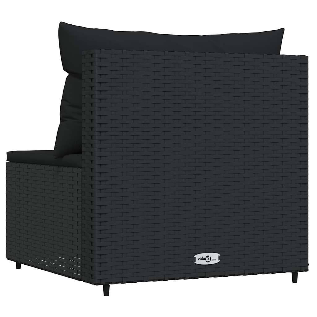 Garten-Mittelsofa Poly-Rattan Schwarz - Modular & bis zu 39,6% Rabatt
