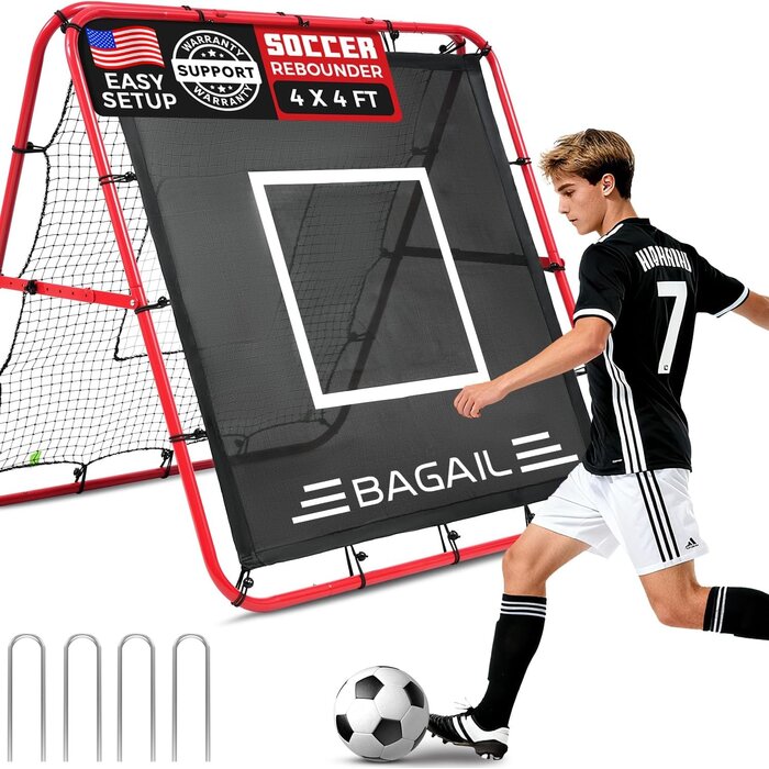 Fußball-Rebound-Netz 120x120 cm - Dein Trainingstool bis zu 39,8% günstiger