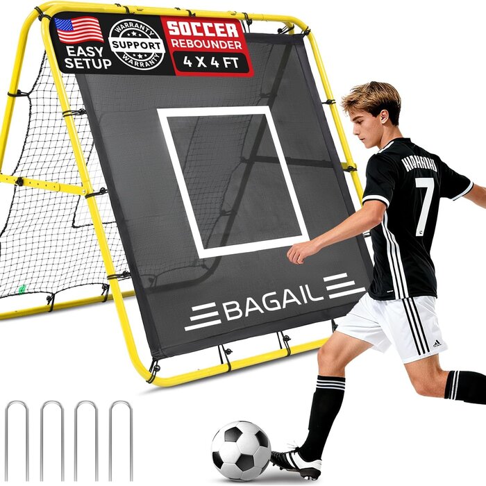 Fußball-Rebound-Netz 120x120 cm - Dein Trainingstool bis zu 39,8% günstiger