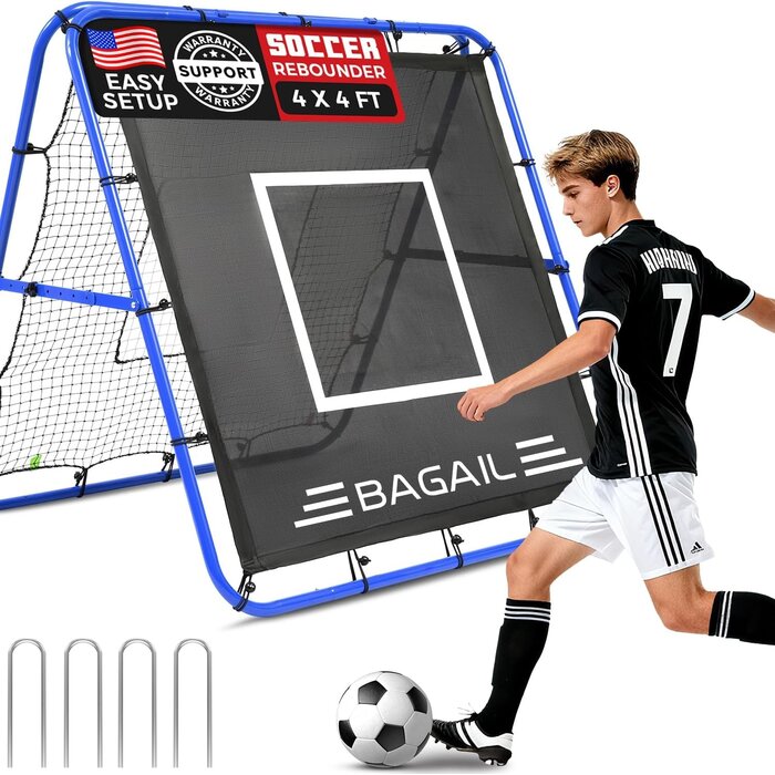 Fußball-Rebound-Netz 120x120 cm - Dein Trainingstool bis zu 39,8% günstiger
