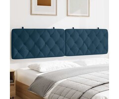 Vidaxl Samt-Kopfkissen für 200 cm Betthaupt - Blau - bis zu 46% sparen