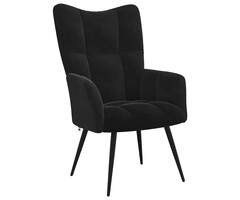 Vidaxl Eleganter Relaxsessel in Schwarz - Samt-Design - jetzt bis zu 41% reduziert