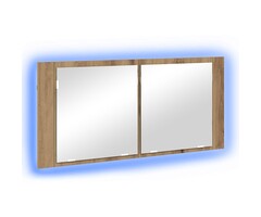 Vidaxl Moderner LED-Spiegelschrank in Eichenoptik 100cm - bis zu 40% Rabatt