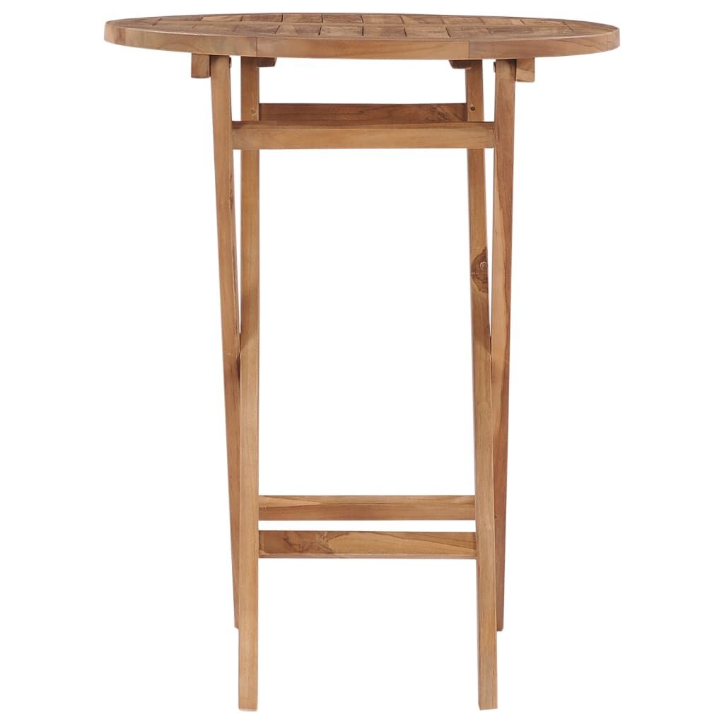 Klappbarer Teakholz-Gartentisch 60 cm - Massiv & Robust - bis zu 33,7% Rabatt