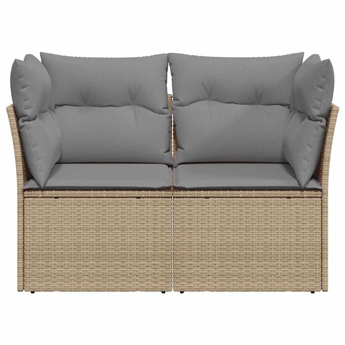 2-Sitzer Gartenbank Poly-Rattan mit Kissen - bis zu 34% sparen
