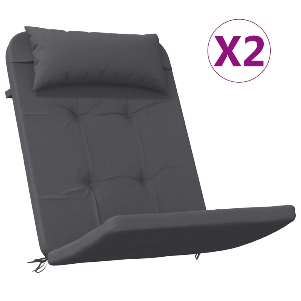 Adirondack Stuhlkissen 2er-Set Anthrazit 126x58cm - bis zu 33,1% Rabatt