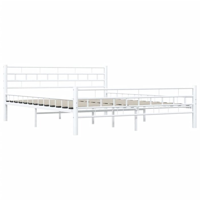 Metallbettgestell 160x200 cm Weiß inkl. Lattenrost - bis zu 33,9% günstiger
