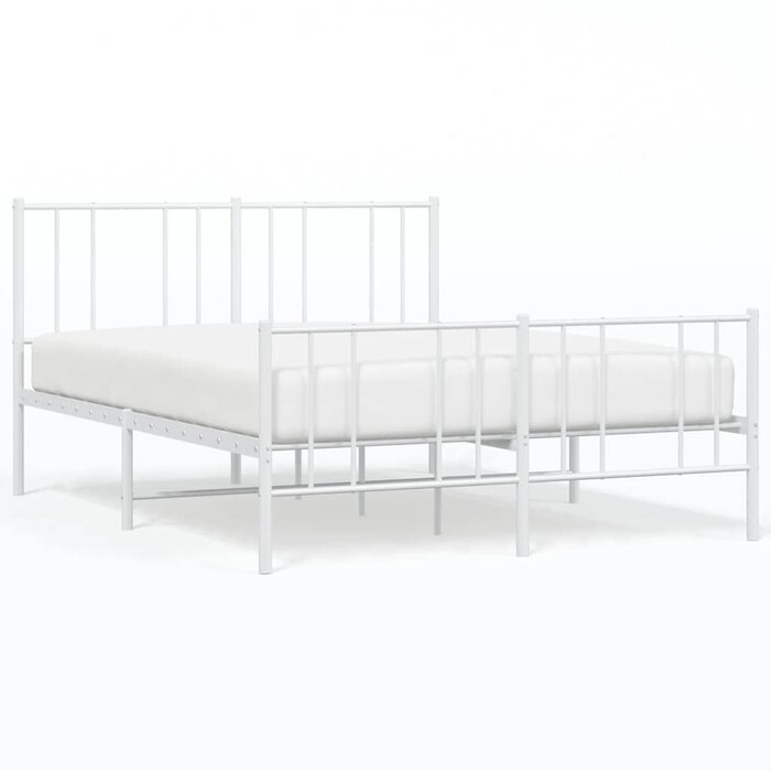 Weißes Metallbett 150x200 cm - Stilvolles Bettgestell - bis zu 33,9% Rabatt