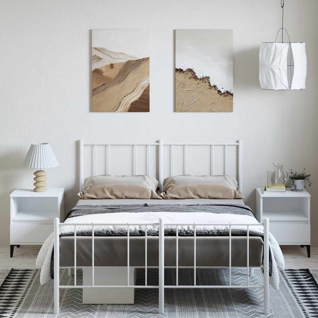 Weißes Metallbett 150x200 cm - Stilvolles Bettgestell - bis zu 33,9% Rabatt