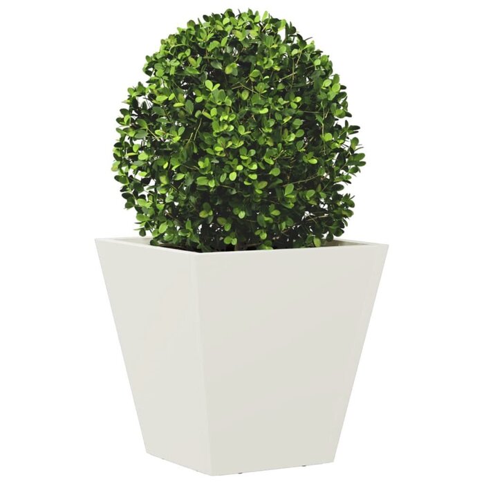 Vidaxl 2er Set Pflanzkübel aus Stahl, 30x30x30 cm, Weiß - jetzt bis zu 66% sparen
