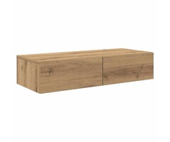Vidaxl Wandregal mit Schubladen, Eiche-Optik, 80x33x17 cm - Sparen Sie bis zu 40%