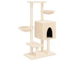 Vidaxl Kratzbaum mit Sisal-Stämmen 117 cm - Creme - bis zu 40% Rabatt