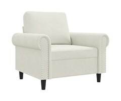 Vidaxl Eleganter Samt-Sessel in Creme - Jetzt bis zu 47% günstiger!