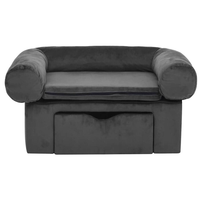 Vidaxl Hundesofa mit Schublade 75x50x38 cm - Dunkelgrau - bis zu 70% Rabatt