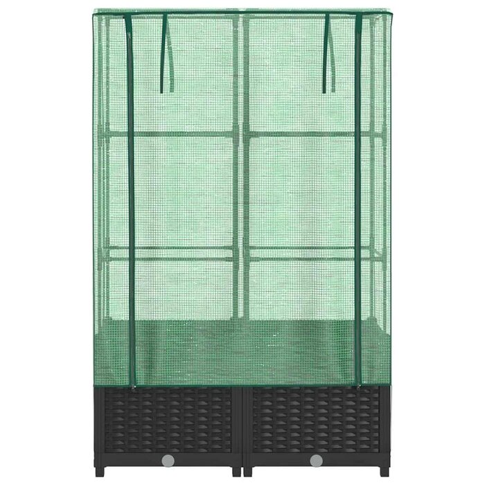Hochbeet mit Gewächshaus 80x40x138cm Rattan-Optik - bis zu 33,5% Rabatt