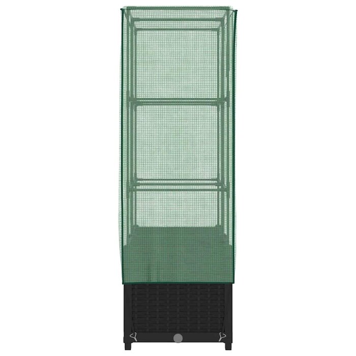 Hochbeet mit Gewächshaus 80x40x138cm Rattan-Optik - bis zu 33,5% Rabatt