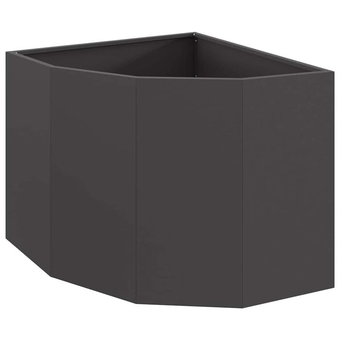 Eck-Pflanzkübel aus Stahl 60x60x50 cm - Schwarz - bis zu 33,4% Rabatt