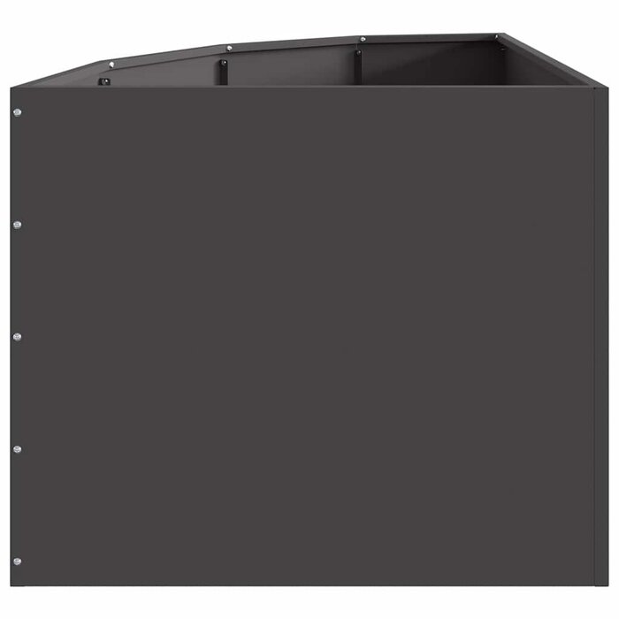 Eck-Pflanzkübel aus Stahl 60x60x50 cm - Schwarz - bis zu 33,4% Rabatt
