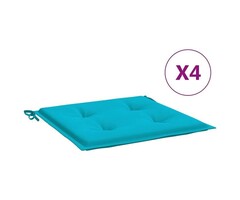 Vidaxl 4er-Set Gartenstuhlkissen 50x50x3 cm, Türkis - Jetzt bis zu 38% sparen