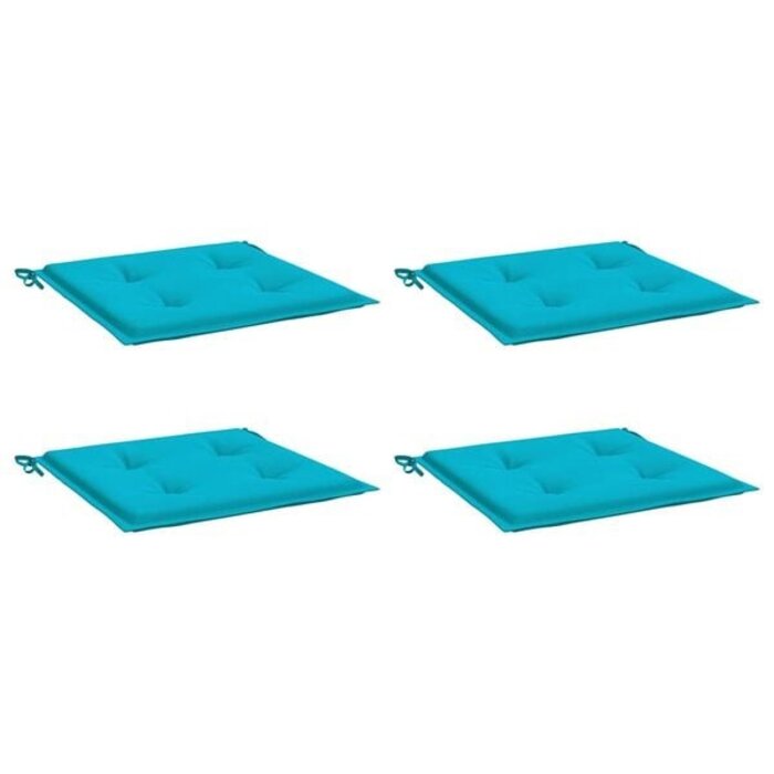 Vidaxl 4er-Set Gartenstuhlkissen 50x50x3 cm Türkis - bis zu 72% Rabatt